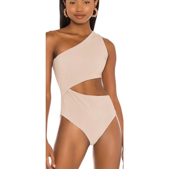 Beach Riot Other - Beach Riot Tan Celine One Piece Swim Suit M NWT
